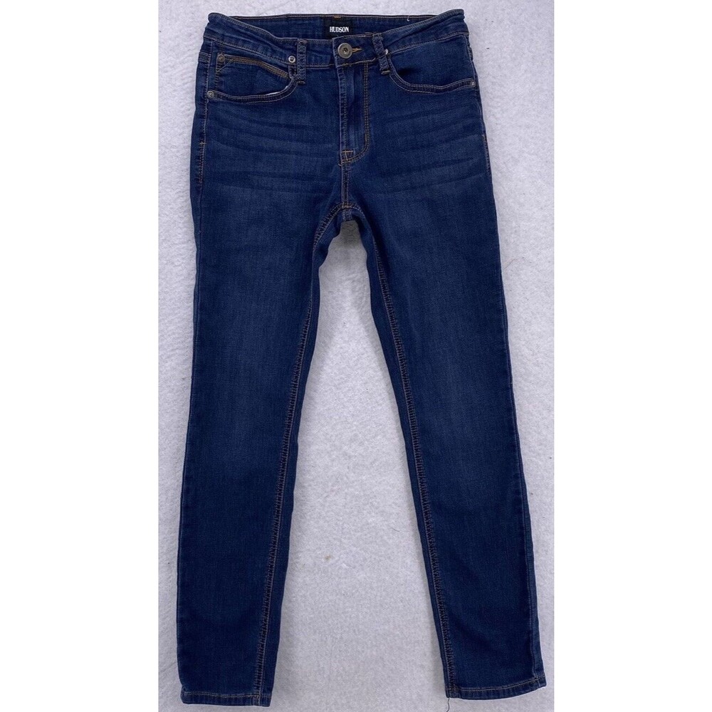Hudson Boys Size 14 Dark Wash Stretch Skinny Jeans Denim Pants Blue Youth Kids - Picture 10 of 11